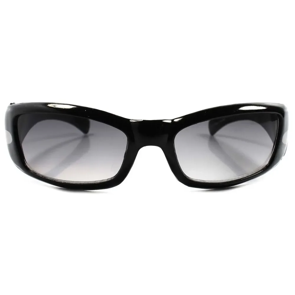 Vintage Motorcycle Riding Biker Black Mens Cool Wrap Around Sport Sunglasses